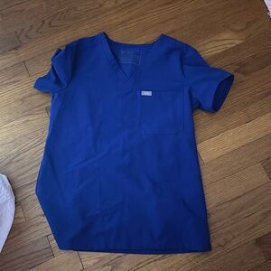 FIGS XS blue scrub top